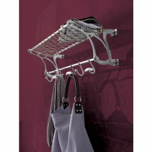 Billig ⌛ SCHNEIDER ELECTRIC Wandgarderobe Garderobenhaken Kleiderhaken Netz-Ablage Edelstahl Silber 64 Cm ❤️ 8