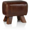 Top 10 🥰 SCHNEIDER ELECTRIC Lederhocker Bock – Retro-Look Sitzhocker Sitzgelegenheit Hocker- Mangoholz Leder 😀 11