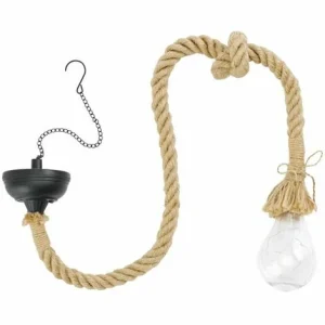 Bestes Angebot 🌟 SCHNEIDER ELECTRIC Solarleuchte Solarlampe Jute-Seil Mit Dämmerungsautomatik Outdoor – Ca. H115 Cm ❤️ 6
