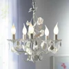 Neu 👏 SCHNEIDER ELECTRIC Kronleuchter Rose Weiß Deckenleuchte Deckenlampe Hängeleuchte Leuchte Lampe 💯 17