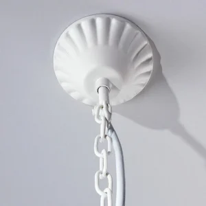Neu 👏 SCHNEIDER ELECTRIC Kronleuchter Rose Weiß Deckenleuchte Deckenlampe Hängeleuchte Leuchte Lampe 💯 6