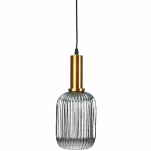 Rabatt 🔥 SCHNEIDER ELECTRIC Hängeleuchte Hängelampe Marilyn – Glaskörper Aus Grau Getöntem Glas Deko-Lampe 💯 9
