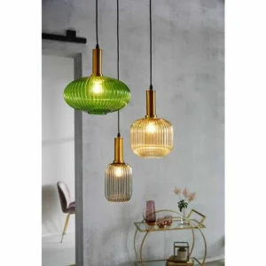 Rabatt 🔥 SCHNEIDER ELECTRIC Hängeleuchte Hängelampe Marilyn – Glaskörper Aus Grau Getöntem Glas Deko-Lampe 💯 15