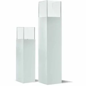 Budget 🔥 SCHNEIDER ELECTRIC Windlichtsäule Bodenwindlicht Kerzenhalter Wohnzimmerdeko Glossy 80 Cm 🔔 10