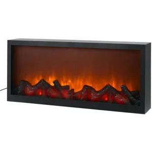 Bestpreis 🔥 SCHNEIDER ELECTRIC LED-Laterne Mit Kaminfeuereffekt Weihnachtsdekoration 57x10x25cm Täuschend Echt 😀 6