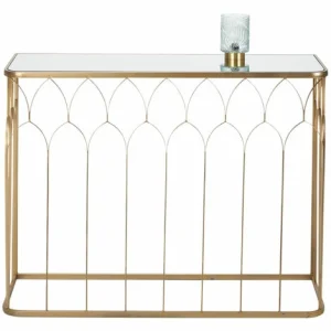 Top 10 👍 SCHNEIDER ELECTRIC Konsolentisch Luisa – Elegante Form Beistelltisch Anrichte Raumteiler Gold Glas 🛒 15
