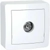 Brandneu 😉 ALR A, TV-STECKDOSE SINGLE M LE BLIND E, 1 STECKDOSE MIT AUFBAURAHMEN, POLARWEIß SCHNEIDER ELECTRIC SCHALB62311P ⌛ 5