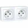 Budget 👍 SCHNEIDER ELECTRIC – ALR MIT DOPPELSTECKDOSE 2P + T SCHRAUBANSCHLUSS, MIT AUFPUTZRAHMEN WEISS P – ALB62472P 😀 5