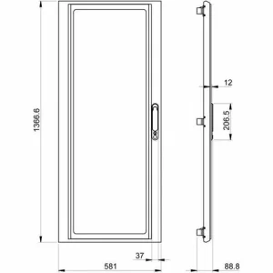 Top 10 🤩 SCHNEIDER ELECTRIC Transparente Tür Für Schneider PrismaSet G W600 27M IP30 LVS08232 🌟 6